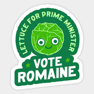 Lettuce For Prime Minister Sticker